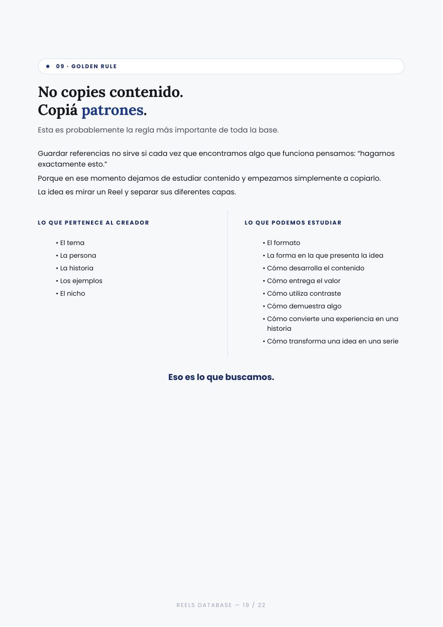La base de datos de Reels Ganadores - página 19